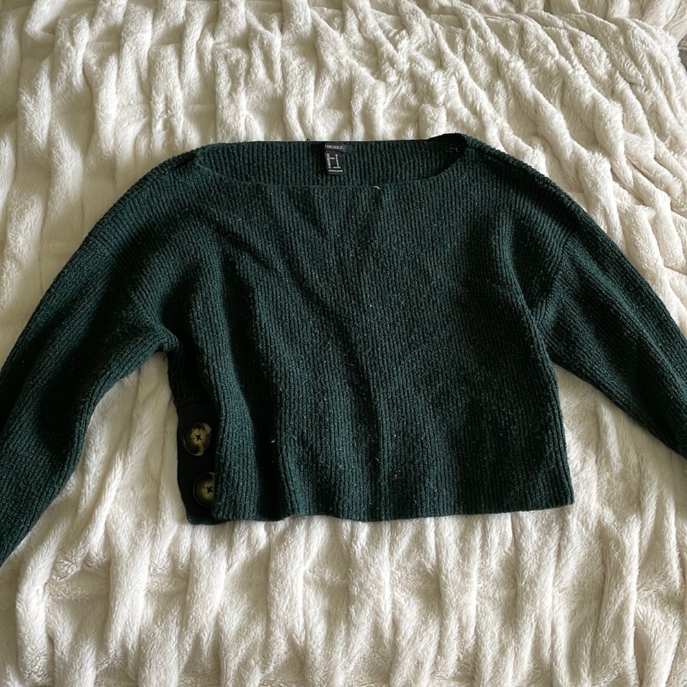Forever 21 emerald green sweatshirt size M.